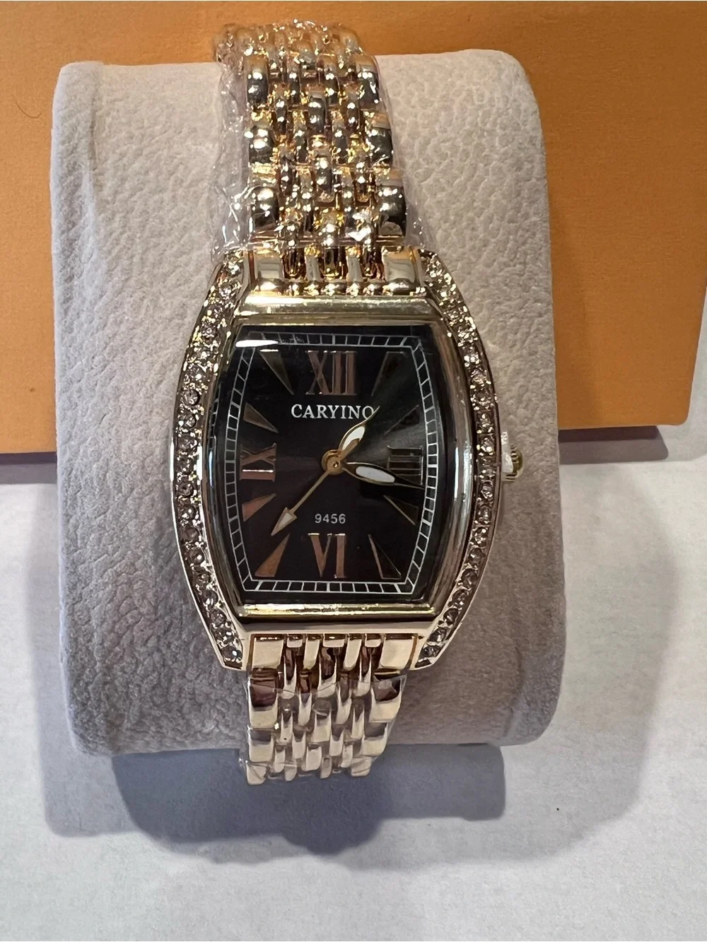 Carvino Gold-Tone Women's Watch - Black Dial